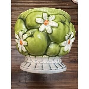 Vintage Inarco Daisies and green apples planter E3 723-1967 MCM Retro